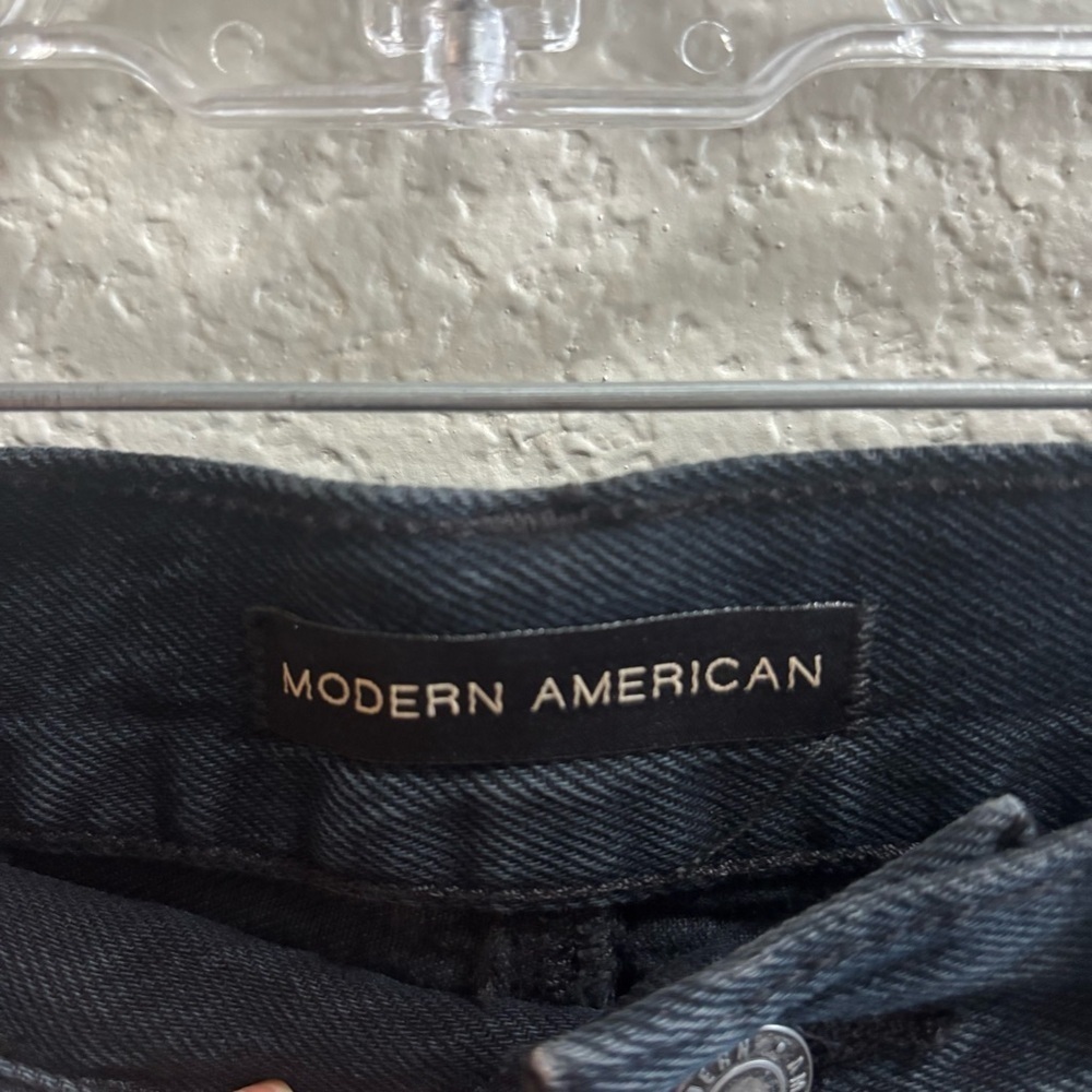 Modern American Classic Black Denim Skirt - Picture 2 of 3